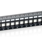 Equip Keystone Patch Panel - 769224 (24 port, 1U, árnyékolatlan, fekete)