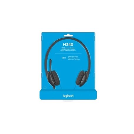 Logitech Fejhallgató - H340 Headset (USB, mikrofon, fekete)