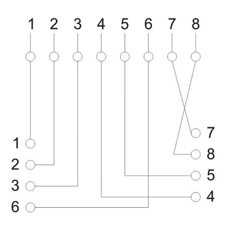 VEZ Fali aljzat - 05396 (Cat5e, FTP, RJ45, árnyékolt, fehér)