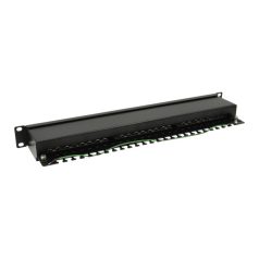   Walisec patch panel - PP-P6S2401 (24 port, Cat6, 1U, árnyékolt, fekete)