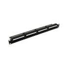 Walisec patch panel - PP-P6U2401 (24 port, Cat6, 1U, árnyékolatlan, fekete)