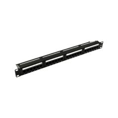   Walisec patch panel - PP-P6U2401 (24 port, Cat6, 1U, árnyékolatlan, fekete)