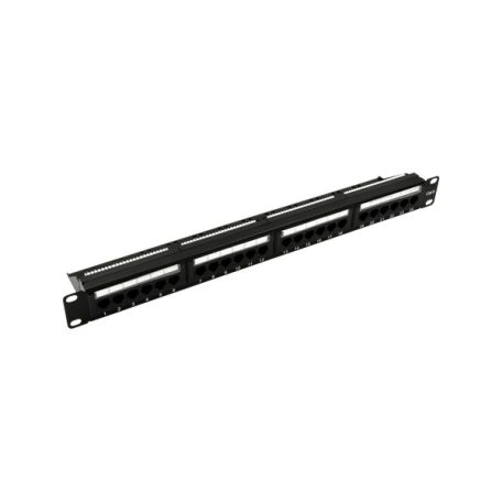 Walisec patch panel - PP-P6U2401 (24 port, Cat6, 1U, árnyékolatlan, fekete)