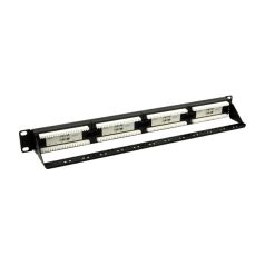   Walisec patch panel - PP-P6U2401 (24 port, Cat6, 1U, árnyékolatlan, fekete)
