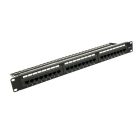 Walisec patch panel - PP-P6U2402 (24 port, Cat6, 1U, árnyékolatlan, fekete)