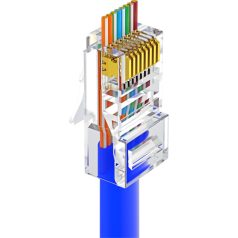   Walisec csatlakozó - RJ45-P5EU (RJ45, Cat5e, árnyékolatlan, 8P8C, aranyozott, befűzős) 100db/csomag