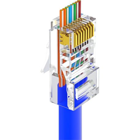 Walisec csatlakozó - RJ45-P5EU (RJ45, Cat5e, árnyékolatlan, 8P8C, aranyozott, befűzős) 100db/csomag