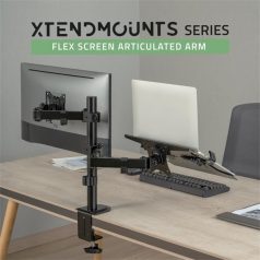   Advance Monitor/Notebook Asztali konzol - XTENDMOUNTS FLEX (17-32", Max.: 2x9kg, dönthető, forgatható, fekete)