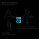 Advance Monitor Asztali konzol - Ergomount Dual (17-32", Max.: 2x9kg, dönthető, forgatható, gázrugó, fekete)