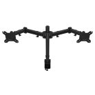 Endorfy Monitor Asztali konzol - Atlas Double (VESA, 13"-27", 2 monitor, forgatható, dönthető, Max.2x8kg, fekete)
