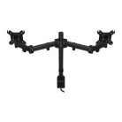 Endorfy Monitor Asztali konzol - Atlas Double (VESA, 13"-27", 2 monitor, forgatható, dönthető, Max.2x8kg, fekete)