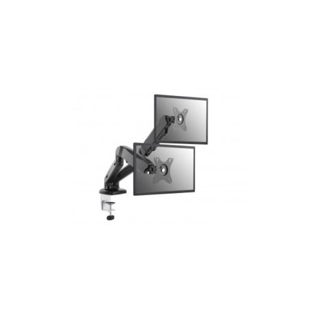 Equip Monitor Asztali konzol - 650121 (17"-32",2 monitor,dönthető, forgatható, állítható magasság, Max.:2x6,5kg, fekete)