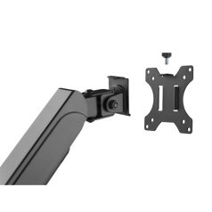   Equip Monitor Asztali konzol - 650133 (17"-32", 2 monitor, dönthető, forgatható, állítható magasság, Max.:2x9kg, fekete)