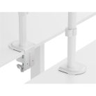Equip Monitor Asztali konzol - 650167 (17"-32", 2 monitor, dönthető, forgatható, állítható magasság, Max.:2x9kg, fehér)