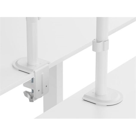 Equip Monitor Asztali konzol - 650167 (17"-32", 2 monitor, dönthető, forgatható, állítható magasság, Max.:2x9kg, fehér)