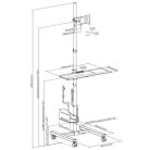 Equip Munkaállomás állvány - 650171 (17"-32", 1 monitor, dönthető, forgatható, gurulós, Max.: 8kg, fekete)