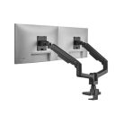 Equip Monitor Asztali konzol - 650182 (17"-35", 2 monitor, dönthető, forgatható, Max.: 2x20kg, fekete)