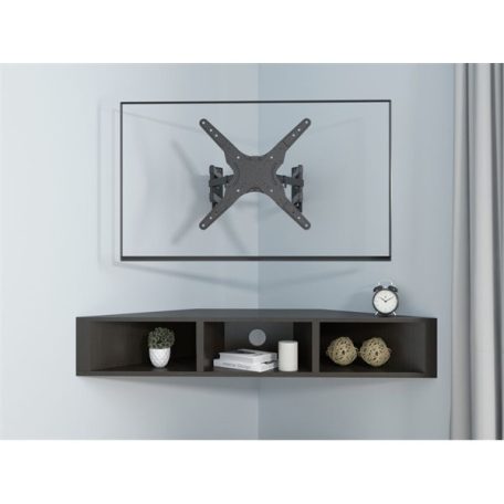 Equip TV Fali sarok konzol - 650328 (23"-55", Max.: 45kg, dönthető, forgatható, sarokba szerelhető, fekete)