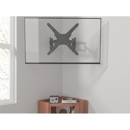 Equip TV Fali sarok konzol - 650328 (23"-55", Max.: 45kg, dönthető, forgatható, sarokba szerelhető, fekete)