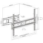 Equip TV Fali konzol - 650337 (37"-80", Max.: 40kg, dönthető, forgatható, fekete)