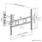 Equip TV Fali konzol - 650342 (37"-70", Max.: 35kg, dönthető, forgatható, fekete)