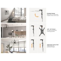   Equip TV Mennyezeti konzol - 650375 (23"-55", dönthető, Max.: 20kg, fekete)