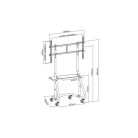 Equip TV állvány - 650609 (60"-105" álló, gurulós, Max.:100kg, fekete)