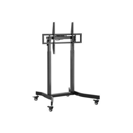 Equip TV állvány - 650632 (55"-100" álló, dönthető, állítható magasság, gurulós, motoros, Max.:120kg, fekete)