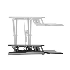   Equip Monitor/Periféria Asztali állvány - 650840 (Ergonomikus, állítható magasság: 10-50 cm, Max.: 15kg, acél, fekete)