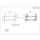 Manhattan TV állvány - Fali , dönthető TV állvány Fekete (max.VESA:600x400)(37"-80"-ig) 80kg teherbírás