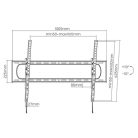 Manhattan TV állvány - Fali dönthető TV állvány Fekete (max.VESA:900x600)(60"-120"-ig) 120kg teherbírás