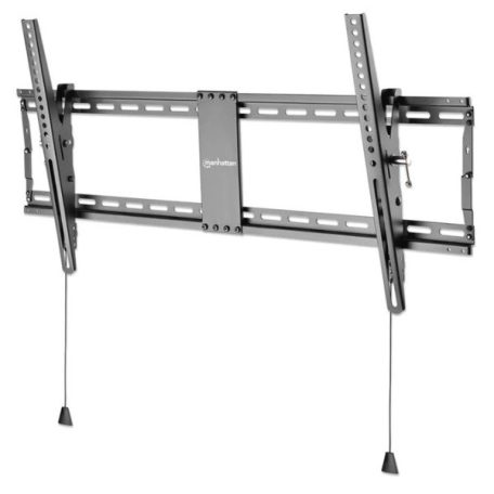 Manhattan TV állvány - Fali dönthető ultravékony TV állvány Fekete (max.VESA:800x400)(43"-100"-ig) 70kg teherbírás