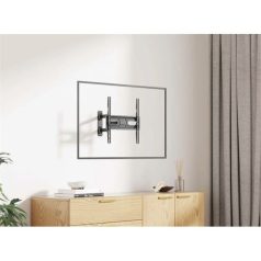   Manhattan TV állvány - Fali, dönthető, forgatható, szintezhető, TV állvány Fekete (max.VESA:400x400)(32"-55"-ig)