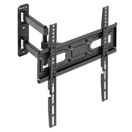 Manhattan TV állvány - Fali, dönthető, forgatható, szintezhető, TV állvány Fekete (max.VESA:400x400)(32"-55"-ig)