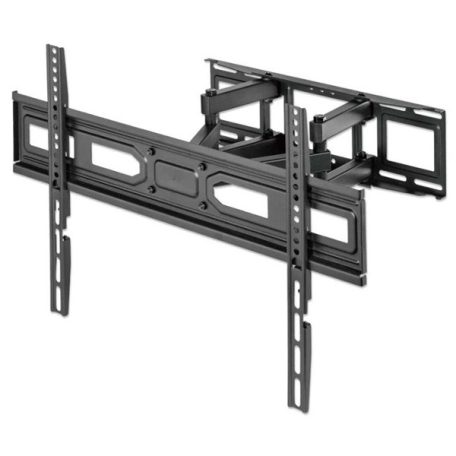 Manhattan TV állvány - Fali, dönthető, forgatható, szintezhető, TV állvány Fekete (max.VESA:600x400)(37"-80"-ig)