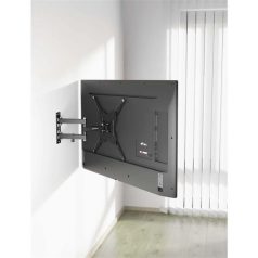   Manhattan TV állvány - Fali, dönthető, forgatható, TV állvány Fekete (max.VESA:400x400)(23"-55"-ig)