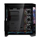 Rampage Számítógépház - NOVA V2 (fekete; üveg; ATX; 9,17" LCD kijelző, 7x120mm A-RGB, 1xUSB3.0 + 1xUSB-C)