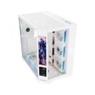 Rampage Számítógépház - NOVA V2 (fehér; üveg; ATX; 9,17" LCD kijelző, 7x120mm A-RGB, 1xUSB3.0 + 1xUSB-C)