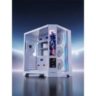 Rampage Számítógépház - NOVA V2 (fehér; üveg; ATX; 9,17" LCD kijelző, 7x120mm A-RGB, 1xUSB3.0 + 1xUSB-C)