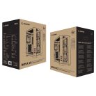 Rampage Számítógépház - NOVA V2 (fehér; üveg; ATX; 9,17" LCD kijelző, 7x120mm A-RGB, 1xUSB3.0 + 1xUSB-C)