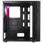 Everest Számítógépház - FACED V1 (fekete; üveg; ATX; alsó táp; 4x120mm LED; 1xUSB3.0 + 2xUSB2.0)