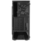 Everest Számítógépház - FACED V1 (fekete; üveg; ATX; alsó táp; 4x120mm LED; 1xUSB3.0 + 2xUSB2.0)