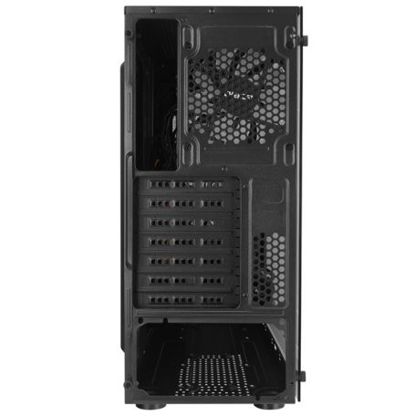 Everest Számítógépház - FACED V1 (fekete; üveg; ATX; alsó táp; 4x120mm LED; 1xUSB3.0 + 2xUSB2.0)