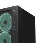 Rampage Számítógépház - VEGA V2 (fekete; üveg; mATX; alsó táp; 4x120mm RGB, 1xUSB3.0 + 2xUSB2.0)
