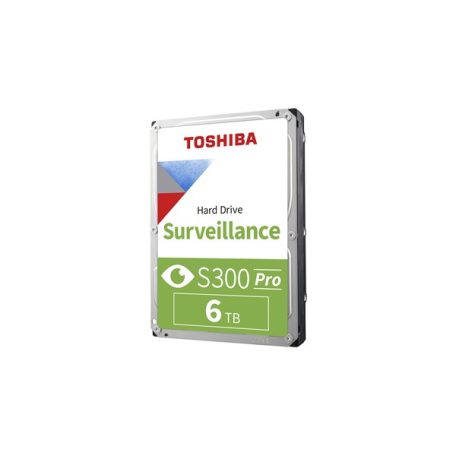 Toshiba Belső HDD 3.5" - S300 PRO Surveillance 6TB (Bulk; Biztonságtechnikai rögzítőkbe; 512MB / 7200RPM)