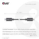 Club 3D Kábel - CAC-2501 (Thunderbolt 5 USB-C to USB-C, 240W, 80/120 Gbps, EPR, 8K240Hz, M/M, 1m)