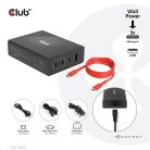 Club 3D Hálózati Adapter - CAC-1906 (132W GaN, 2x USB-A, 2x USB-C, PD3.0, 4 csatlakozó)