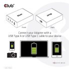 Club 3D Hálózati Adapter - CAC-1906 (132W GaN, 2x USB-A, 2x USB-C, PD3.0, 4 csatlakozó)