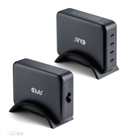 Club 3D Hálózati Adapter - CAC-1918 (240W GaN, 4x USB-C, PD3.1, 4 csatlakozó)