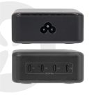 Club 3D Hálózati Adapter - CAC-1933 (240W GaN, 4x USB-C, PD3.1, PPS + LED kijelző)